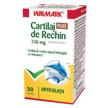 Cartilaj de Rechin Plus 740 mg cu Vitamina C, 30 capsule, Walmark