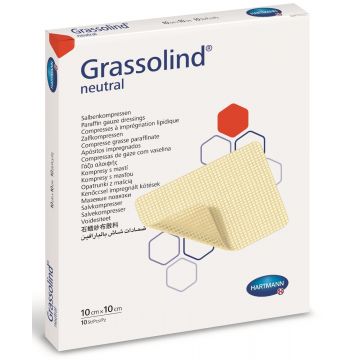 Comprese sterile, 10x10 cm, 10 bucati, Grassolind