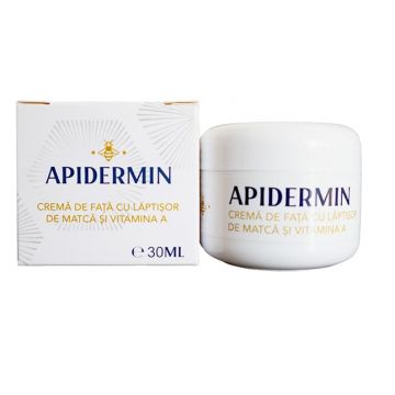 Crema de fata cu laptisor de matca si vitamina A, 30ml, Apidermin