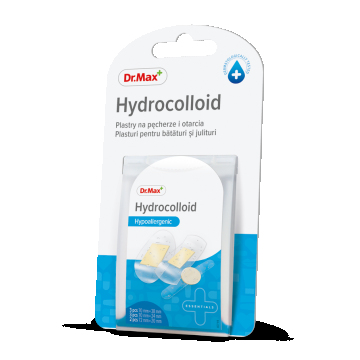 Dr. Max Plasture Hydrocolloid 70 x 38mm 70 x 24mm 72 x 20mm, 8 bucati