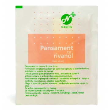 Leucoplast cu rivanol 8x6cm, 1 bucata, Narcis