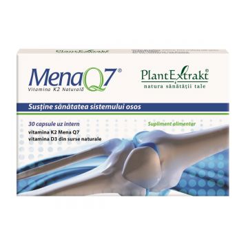 Mena Q7 vitamina K2 naturala, 30 capsule, PlantExtrakt