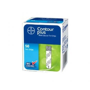 Teste glicemie Contour Plus, 50 bucati, Bayer