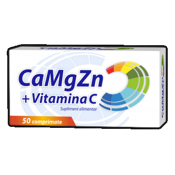 CaMgZn + Vitamina C, 50 comprimate, Zdrovit
