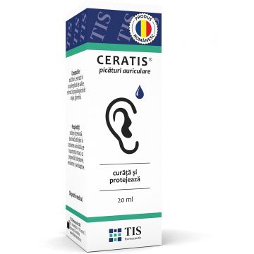 Ceratis picaturi auriculare, 20 ml, Tis Farmaceutic