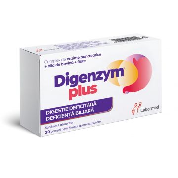 Digenzym Plus, 20 comprimate, Labormed
