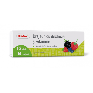 Dr. Max Drajeuri cu dextroza si vitamine, 14 drajeuri