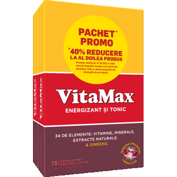 Pachet Vitamax, 15+15 capsule, Perrigo
