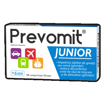 Prevomit Junior, 28 comprimate, Zdrovit