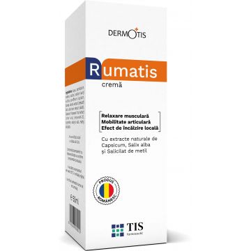 Rumatis crema cu efect revulsiv si antiinflamator, 50ml, Tis Farmaceutic