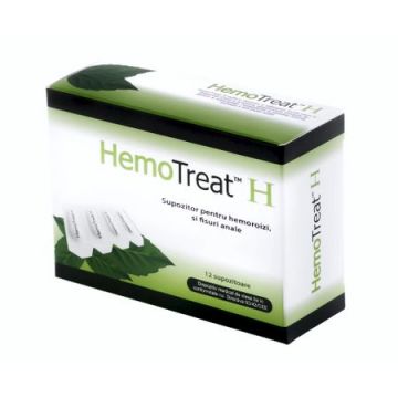 Supozitoare pentru hemoroizi Hemotreat H, 12 bucati, GlobalTreat