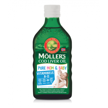 Ulei din ficat de cod Pure Mom & Baby, 250ml, Moller's