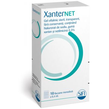 XanterNet Gel oftalmic 0.4ml, 10 monodoze, SIFI
