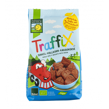 Biscuiti cu cacao si spelta Traffix, 125g, Bohlsener Muhle