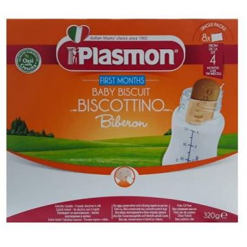 Biscuiti pentru biberon 4 luni+, 320g, Plasmon