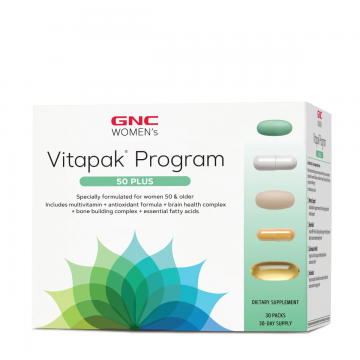Complex de multivitamine pentru femei Vitapak 50 Plus, 30 pachete, GNC