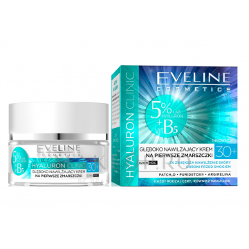 Crema antirid Hyaluron Clinic 30+, 50ml, Eveline Cosmetics