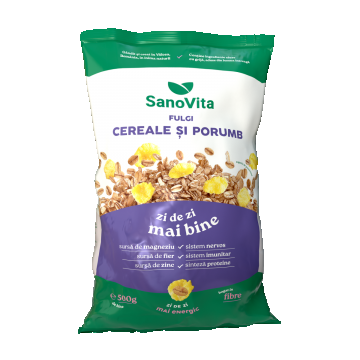 Fulgi de cereale cu porumb, 500g, SanoVita