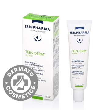 Gel crema pentru acnee severa Teen Derm Alpha Pure, 30ml, Isis Pharma