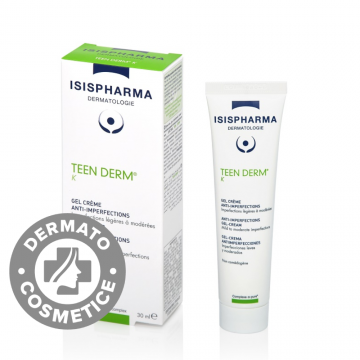 Gel crema pentru ten acneic Teen Derm K, 30 ml, Isis Pharma