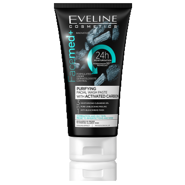 Gel de curatare pentru ten cu carbon FaceMed, 150ml, Eveline Cosmetics