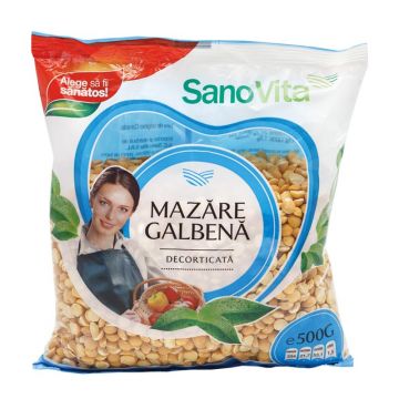 Mazare galbena decorticata, 500g, SanoVita