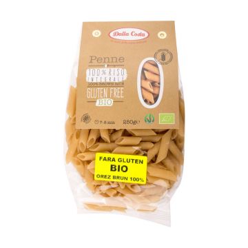 Paste penne din orez brun Bio, 250g, Dalla Costa