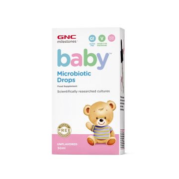 Picaturi pentru bebelusi Microbiotic Drops Milestones Baby, 30ml, GNC