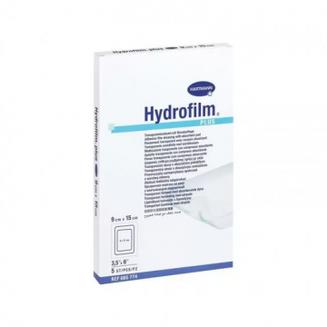 Plasture transparent autoadeziv Hydrofilm 9 x 15cm, 25 bucati, Hartmann
