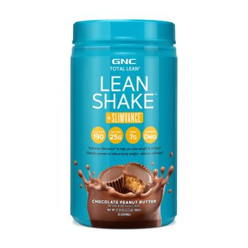 Shake proteic cu Slimvance aroma de ciocolata si unt de arahide Total Lean, 1060g, GNC