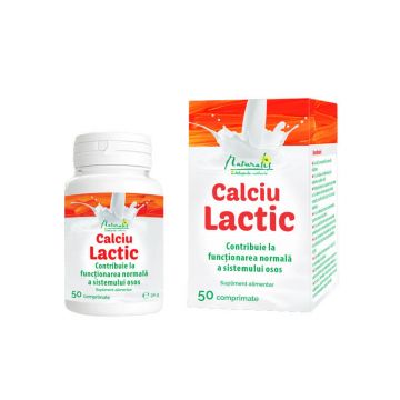 Calciu lactic  x 50 compr., Naturalis