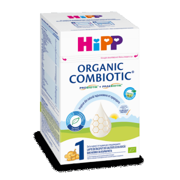 Lapte praf Bio formulă de început Organic Combiotic 1, 0 luni, 800gr, Hipp 