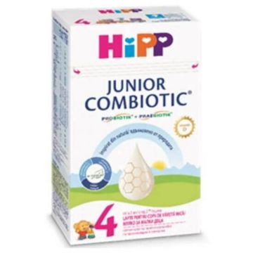 Lapte praf formula de crestere Junior Combiotic 4, +2 ani, 500gr, Hipp