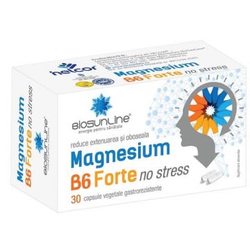 Magnesium B6 Forte No Stress BioSunLine, 30 capsule, Helcor