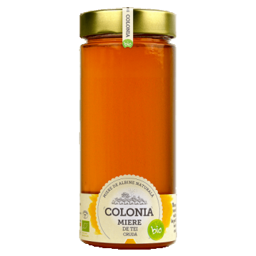 Miere de tei bio cruda, 800 g, Colonia
