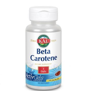 Supliment alimentar Beta Carotene, 50 capsule moi, Kal