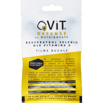 Filme bucale cu vitamine QVIT, 25 bucati, Nutrinovate