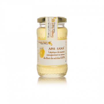 Laptisor de matca omogenizat in miere de flori de salcam Apis Sana, 250 g, Complex Apicol