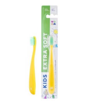 Periuta de dinti pentru copii Kids Extra Soft, 2-6 ani, 1 buc, Woom