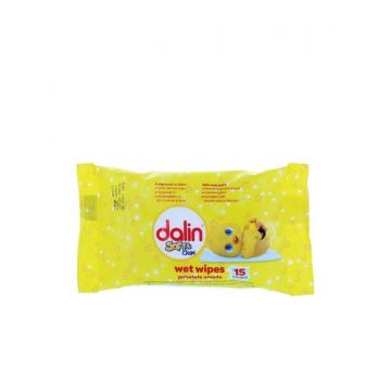 Servetele umede copii x 15 buc,  Dalin Soft & Clean