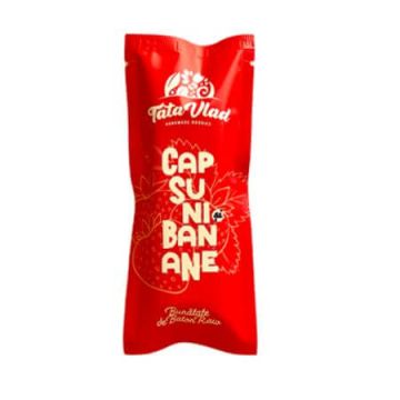 Baton raw vegan cu capsuni si banane, 45 g, Hap de la Vlad