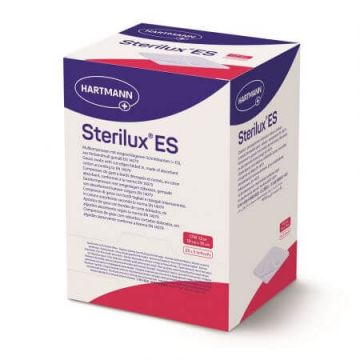 Comprese din tifon sterile Sterilux ES, 10 cm x 10 cm, 25 plicuri, Hartmann