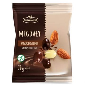 Migdale in mix de ciocolata, 70g, Eurohansa