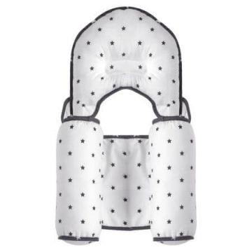 Pozitionator cu pernuta anti-plagiocefaliei Grey Stars, Sevi Bebe