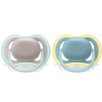 Suzete Ultra Air Philips Avent, +18 luni, Gri si Albastru,  SCF349/01, Philips