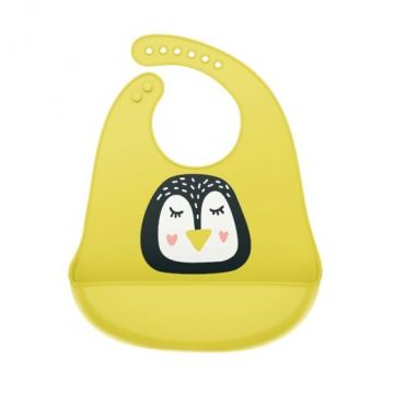 Baveta din silicon cu buzunar, Pinguin, Coccorito