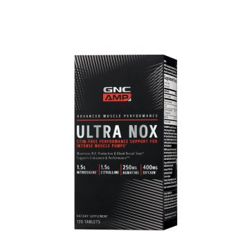 Gnc Amp Ultra Nox, Formula Pentru Pompare Musculara Si Oxid Nitric 120 Tb