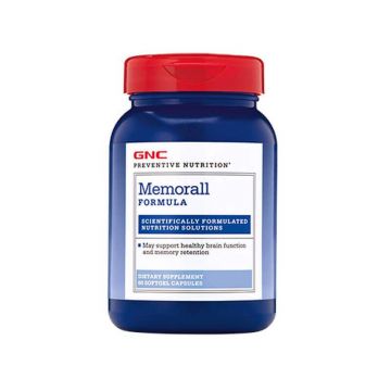 Gnc Preventive Nutrition Memorall, Formula Pentru Sanatatea Creierului Si Imbunatatirea Memoriei, 60 Cps