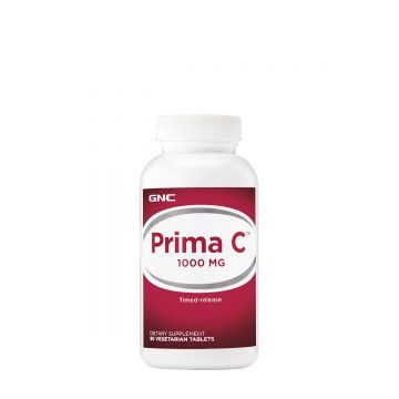 Gnc Prima C 1000 Mg, Vitamina C Liposolubila Si Hidrosolubila Cu Bioflavonoide Si Eliberare Prelungita, 90 Tb