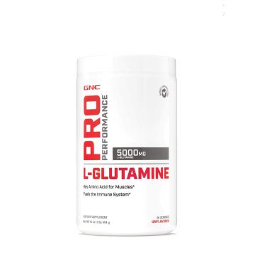 Gnc Pro Performance Micronized L-glutamine 5000 Mg, L-glutamina Micronizata Pudra Fara Aroma, 454 G